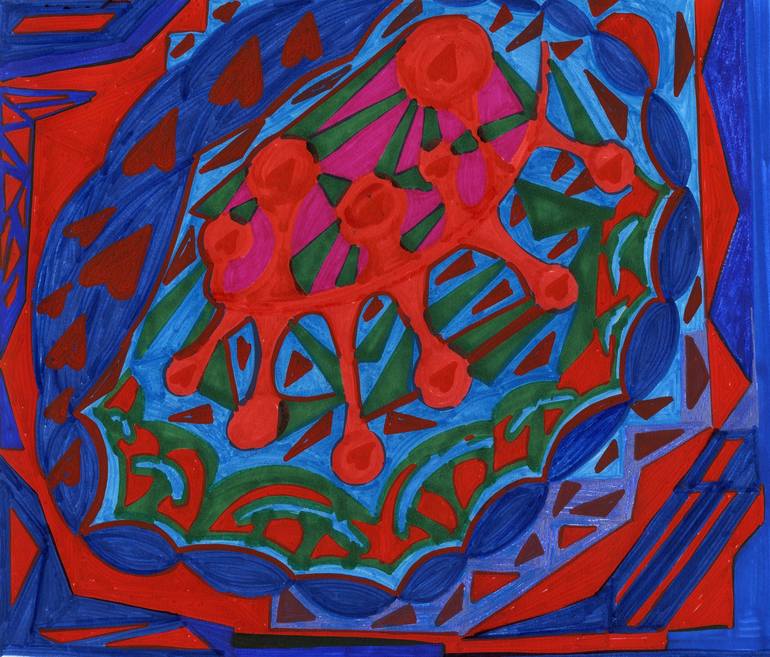 Original Abstract Painting by Marcel Roche | Abstract Art on Paper | The Way is Known