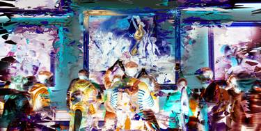 Original Abstract Expressionism People Mixed Media by Judith Nothnagel