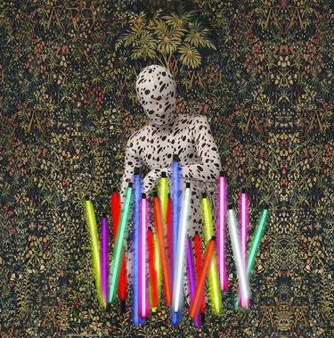 Saatchi Art Artist Ambrus Gero; Digital, “Dalmatian Man with Neon Lights” #art