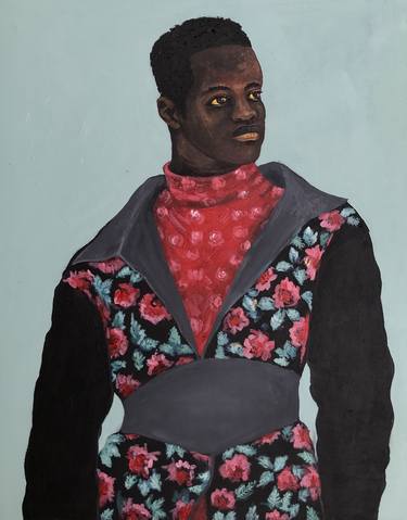 Original Figurative Portrait Paintings by KWABENA BUDU