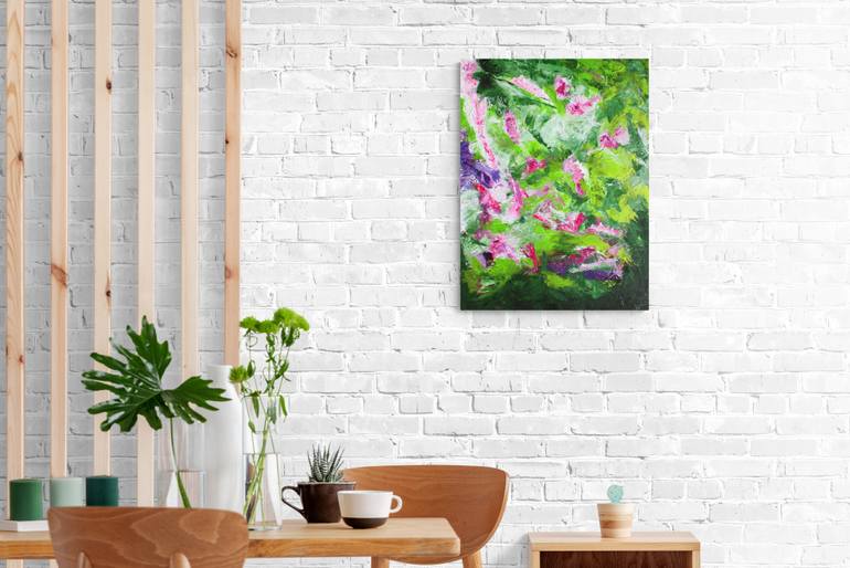 Original Abstract Floral Painting by Ellen Meriny