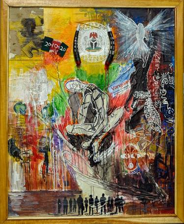 Print of Abstract Expressionism Abstract Mixed Media by Akintunde Emmanuel Olalekan