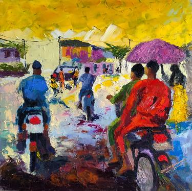 Print of Expressionism Landscape Paintings by Akintunde Emmanuel Olalekan