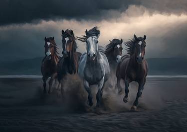 Print of Horse Digital by Bruno Barreira