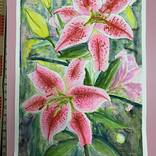 Lily Stargazer Painting by Eddie B | Saatchi Art
