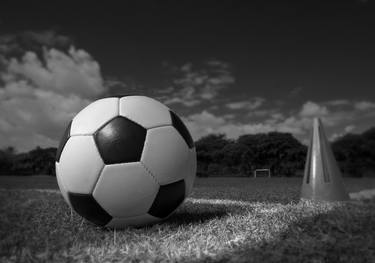 Soccer, face Mounted to Plexiglass thumb