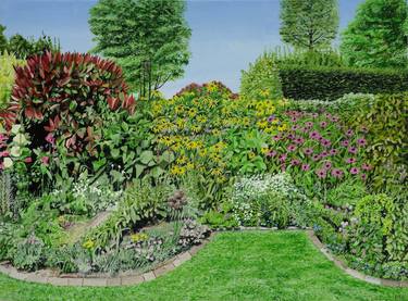 Print of Realism Garden Paintings by Martin Scrase