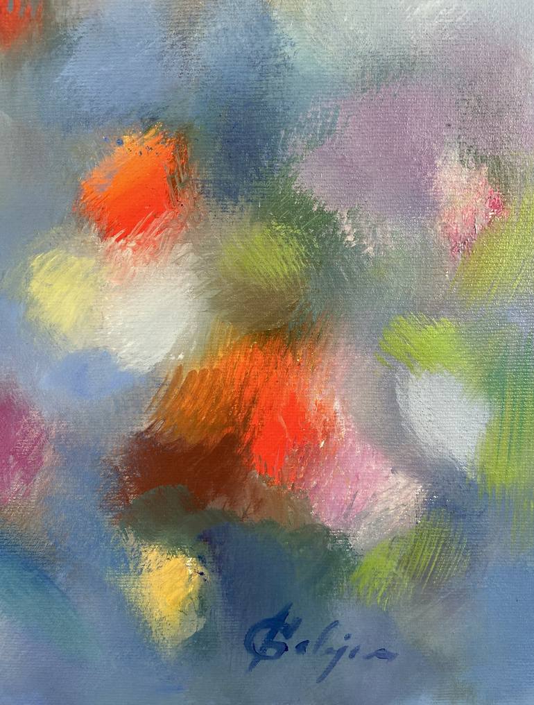 Original Impressionism Abstract Painting by Junija  Galejeva