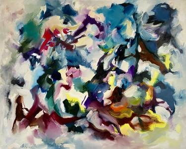 Original Abstract Expressionism Abstract Painting by Junija  Galejeva