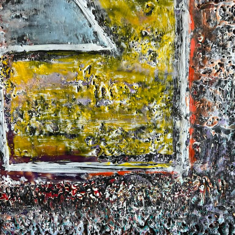 Original Abstract Architecture Painting by Ken Womack