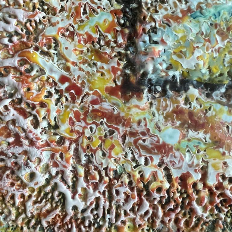 Original Abstract Architecture Painting by Ken Womack