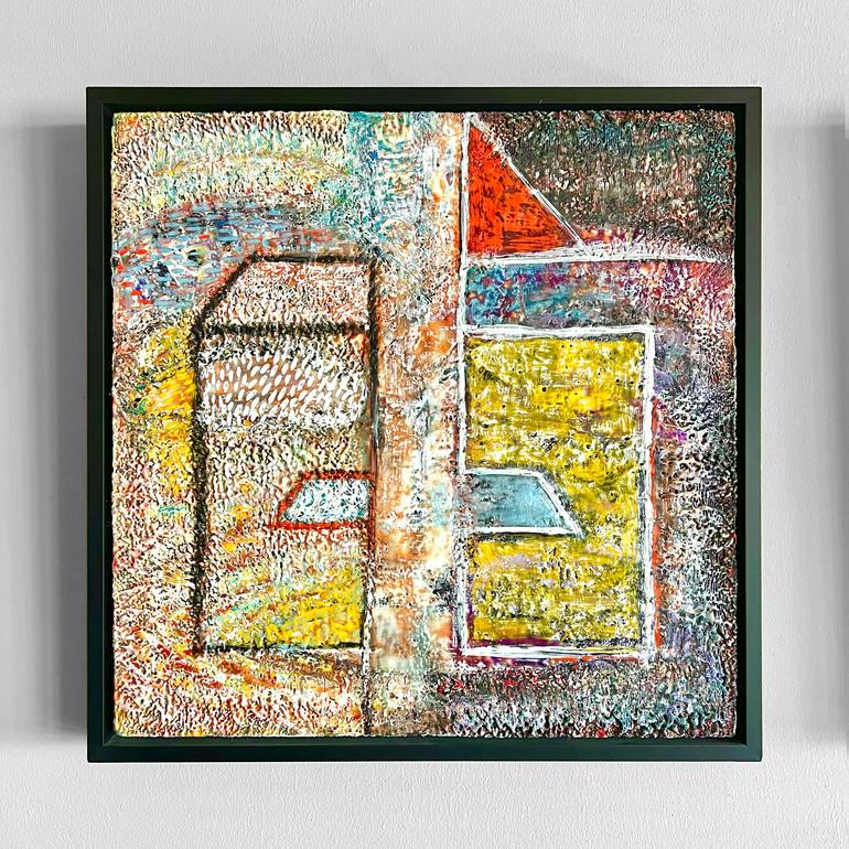 Original Abstract Architecture Painting by Ken Womack