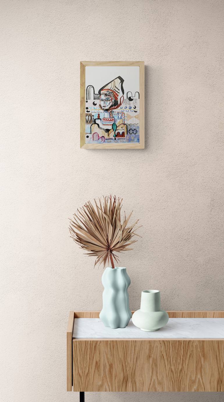 Original Abstract People Drawing by Aleksandra KożUch