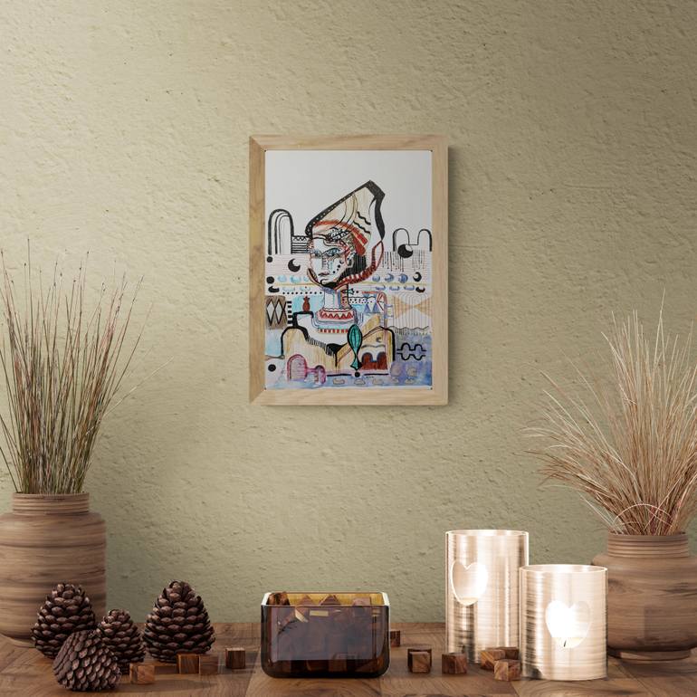 Original Abstract People Drawing by Aleksandra KożUch