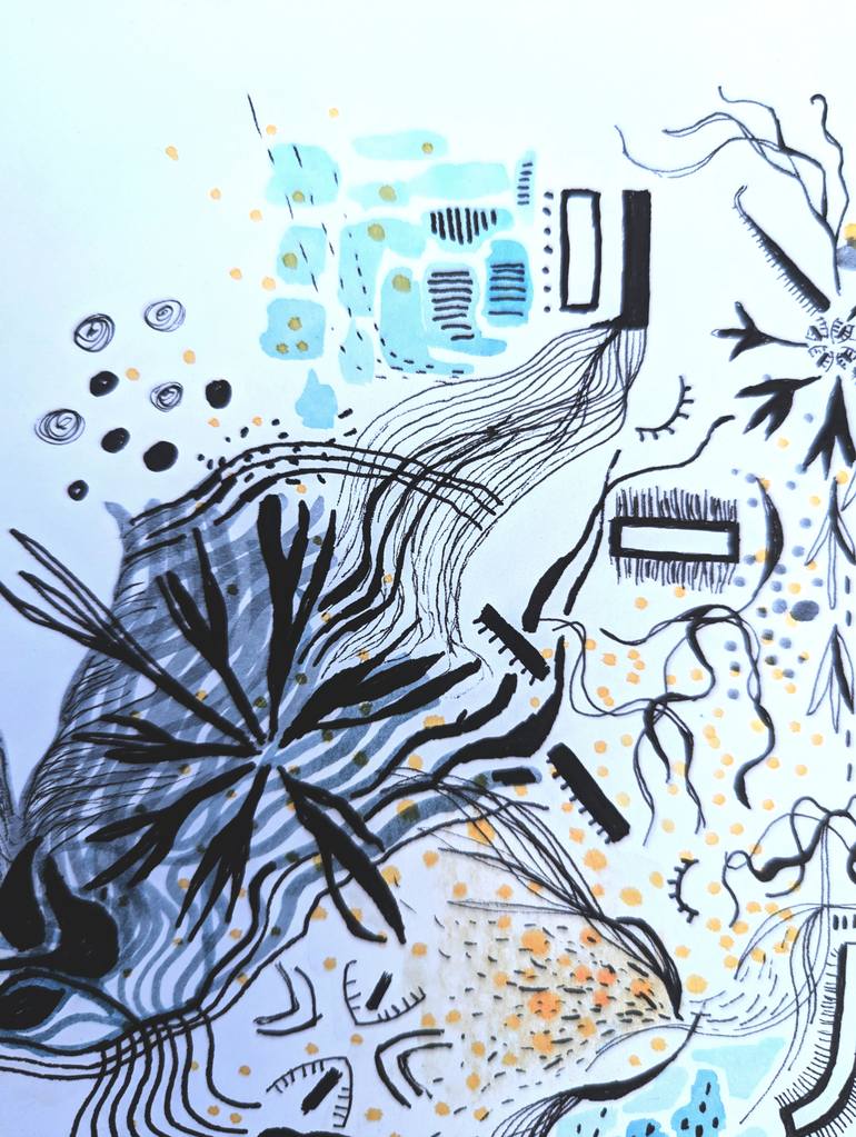 Original Fractal Abstract Painting by Aleksandra KożUch