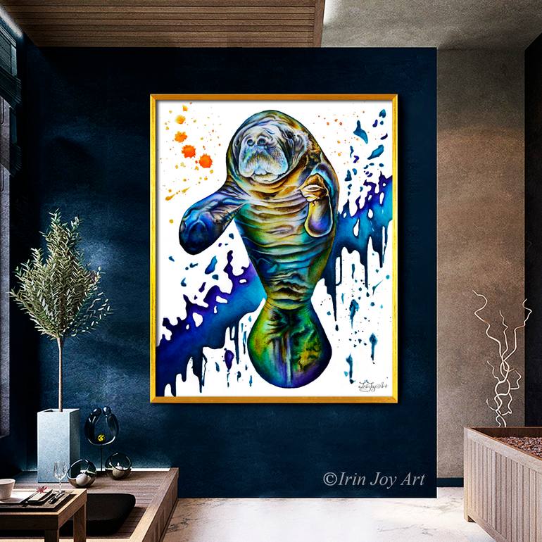 Original Abstract Animal Painting by Irinjoyart Art