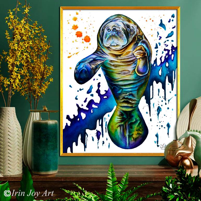 Original Abstract Animal Painting by Irinjoyart Art