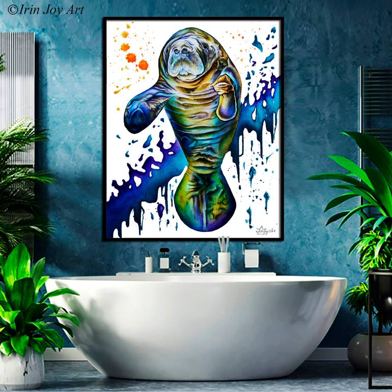Original Abstract Animal Painting by Irinjoyart Art