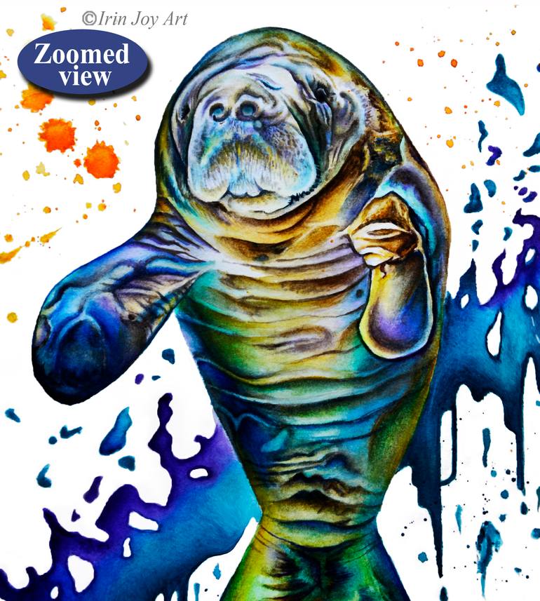 Original Abstract Animal Painting by Irinjoyart Art