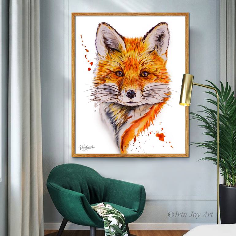 Original Abstract Animal Painting by Irinjoyart Art