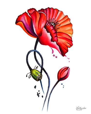 Print of Floral Paintings by IrinJoyArt Art