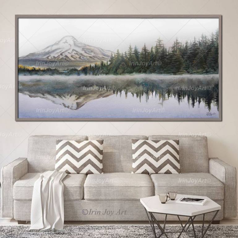 MOUNTAIN SCAPE 16 X 20 Canvas, Mountain Painting, Boho Mountain Painting,  Original Painting, Living Room Art, Bedroom Room Wall Art 