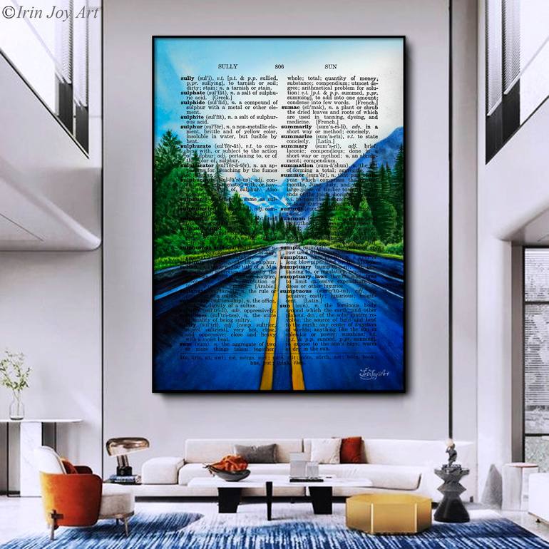 Original Abstract Nature Painting by Irinjoyart Art