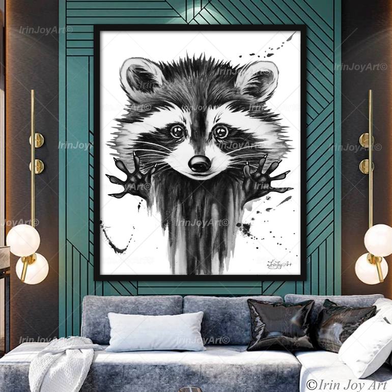 Original Abstract Expressionism Animal Painting by Irinjoyart Art