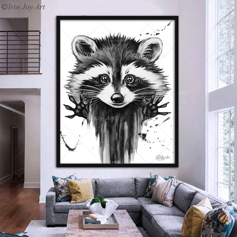 Original Abstract Expressionism Animal Painting by Irinjoyart Art