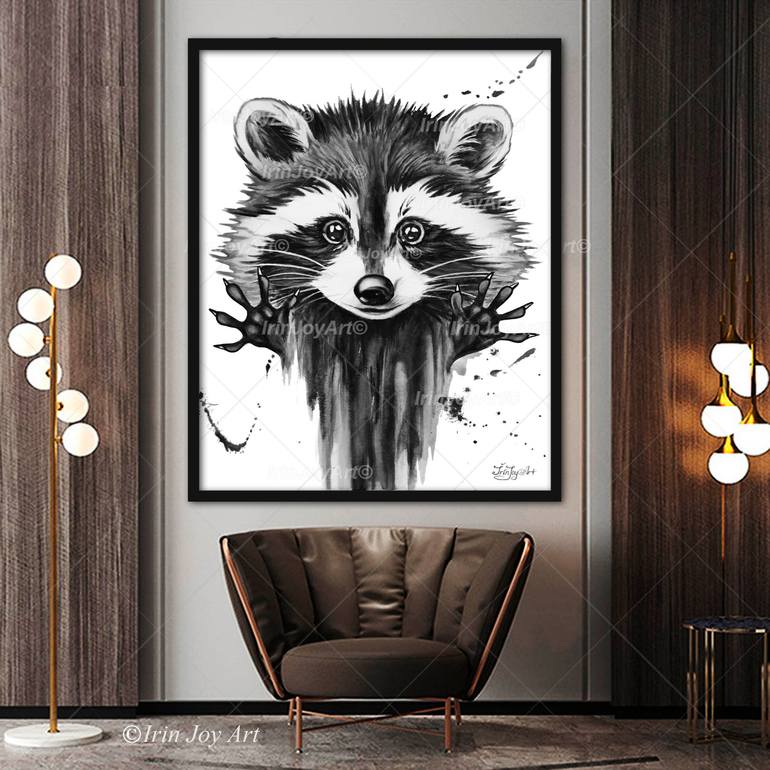 Original Abstract Expressionism Animal Painting by Irinjoyart Art