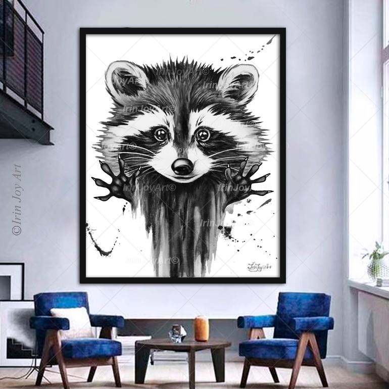 Original Abstract Expressionism Animal Painting by Irinjoyart Art