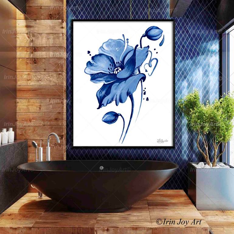 Original Abstract Floral Painting by Irinjoyart Art