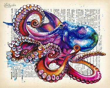 Original Abstract Animal Painting by Irinjoyart Art