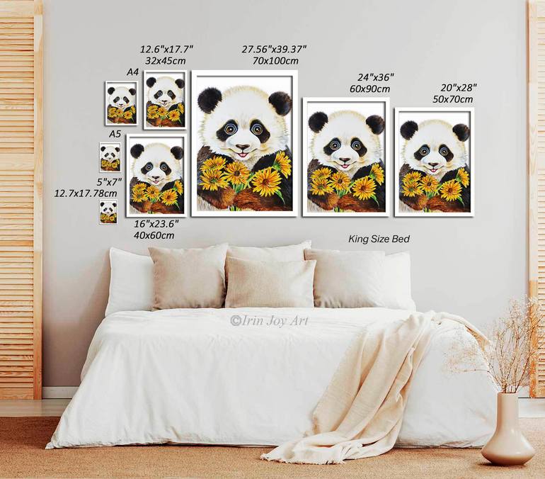 Original Art Deco Animal Painting by Irinjoyart Art