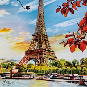 Collection Landscapes, cities, floral, birds, botanic painting
