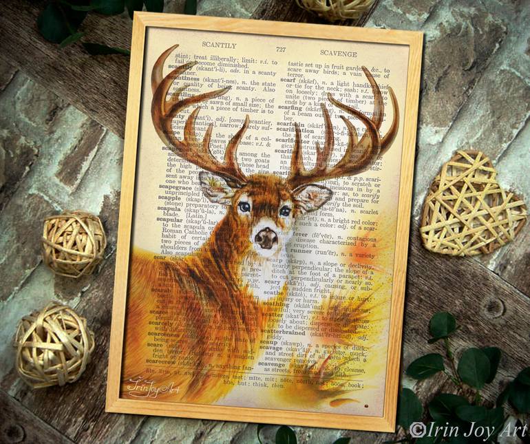Original Documentary Animal Printmaking by Irinjoyart Art