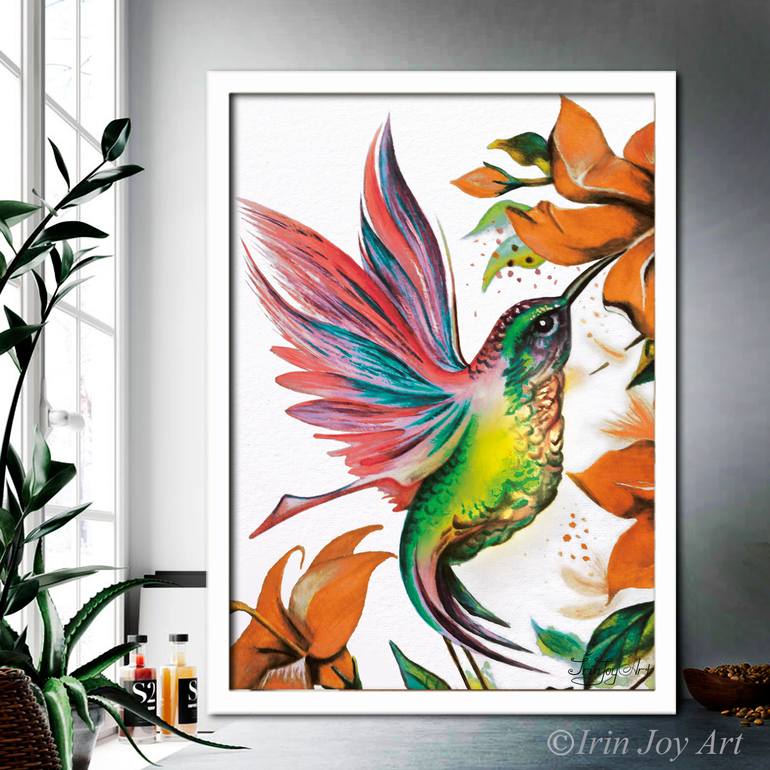 Original Illustration Animal Painting by Irinjoyart Art