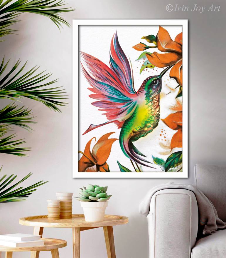 Original Illustration Animal Painting by Irinjoyart Art