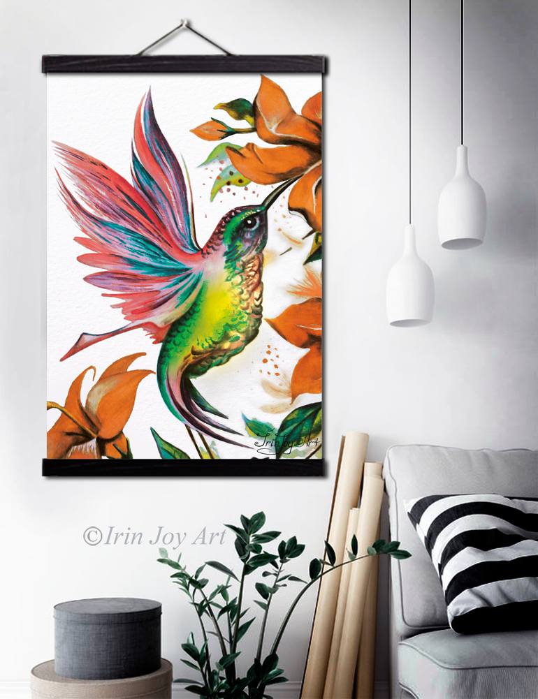 Original Illustration Animal Painting by Irinjoyart Art