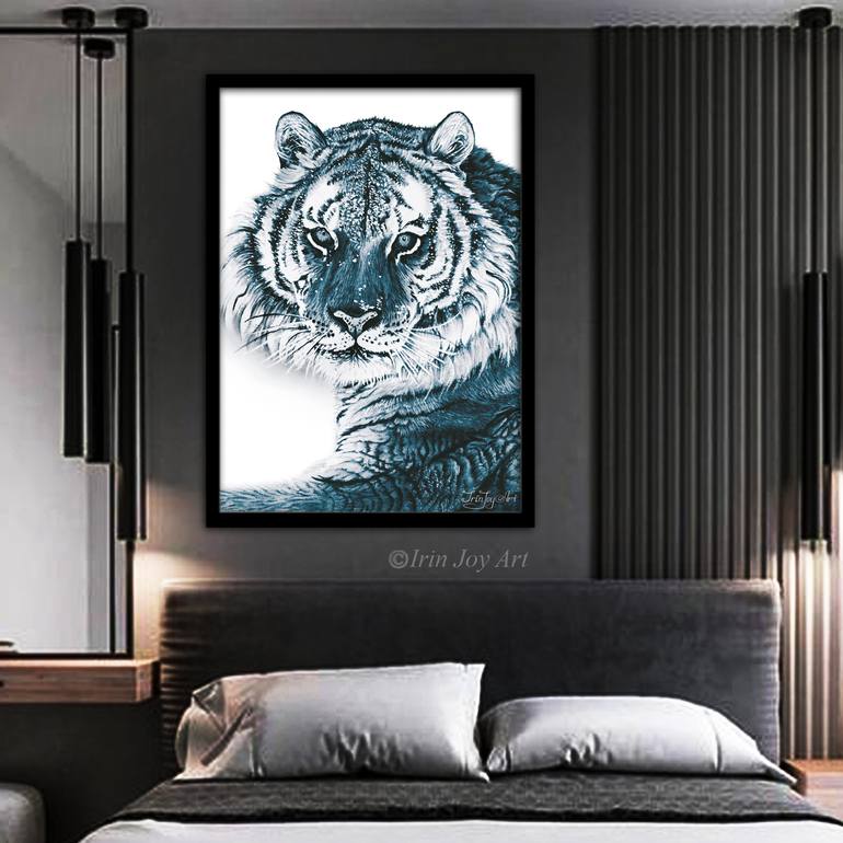 Original Minimalism Animal Printmaking by Irinjoyart Art