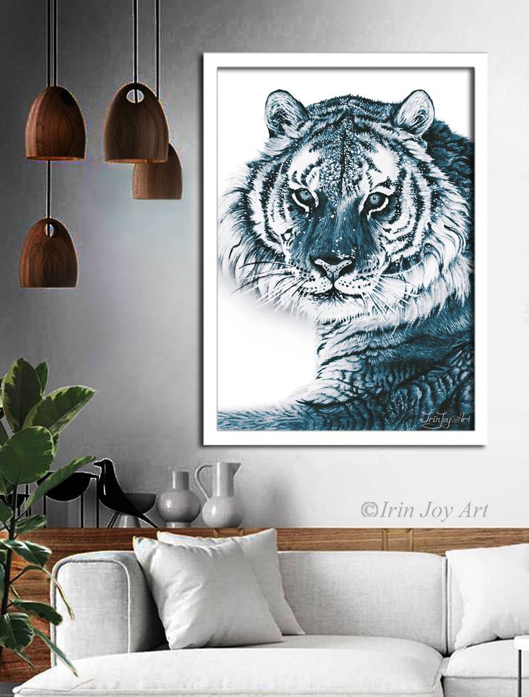 Original Minimalism Animal Printmaking by Irinjoyart Art