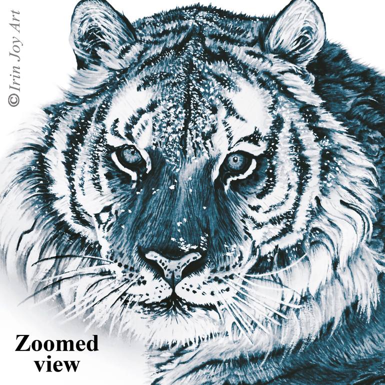 Original Minimalism Animal Printmaking by Irinjoyart Art