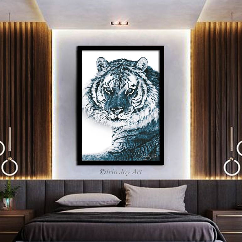 Original Minimalism Animal Printmaking by Irinjoyart Art