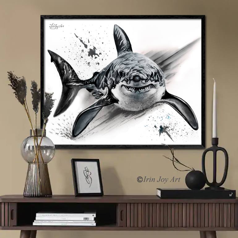 Original Abstract Animal Printmaking by Irinjoyart Art