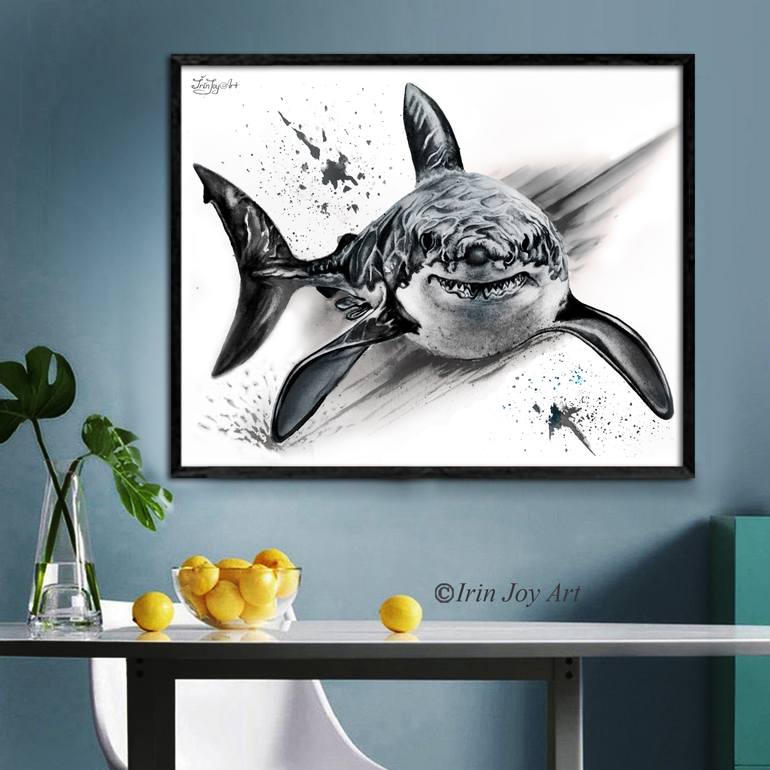 Original Abstract Animal Printmaking by Irinjoyart Art