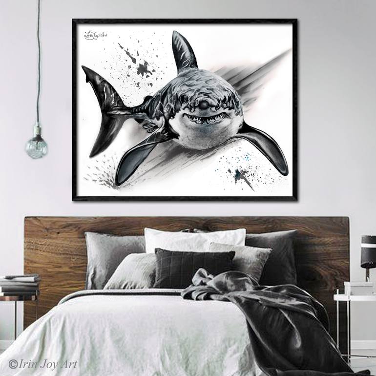 Original Abstract Animal Printmaking by Irinjoyart Art