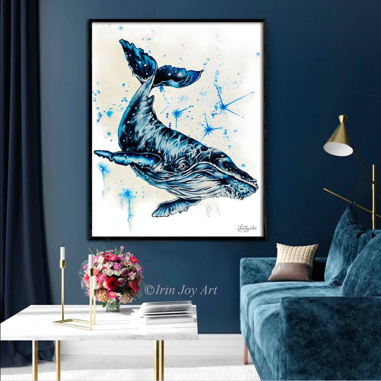Original Abstract Animal Painting by Irinjoyart Art