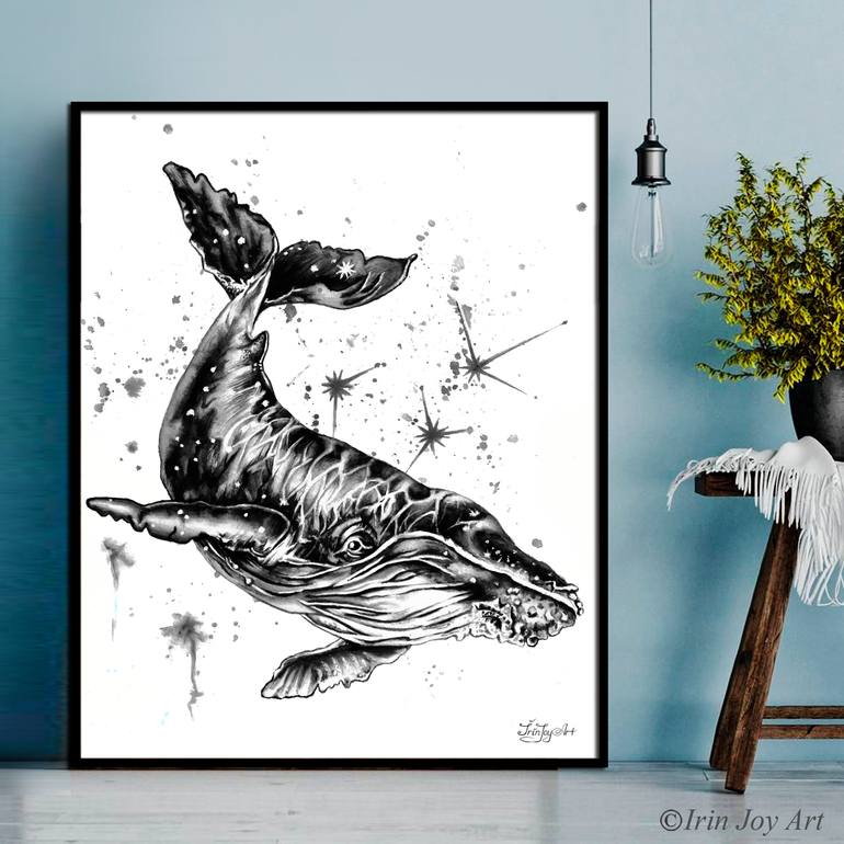 Original Abstract Animal Printmaking by Irinjoyart Art
