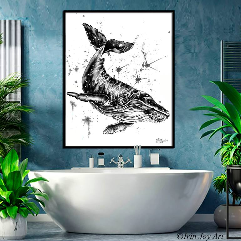 Original Abstract Animal Printmaking by Irinjoyart Art