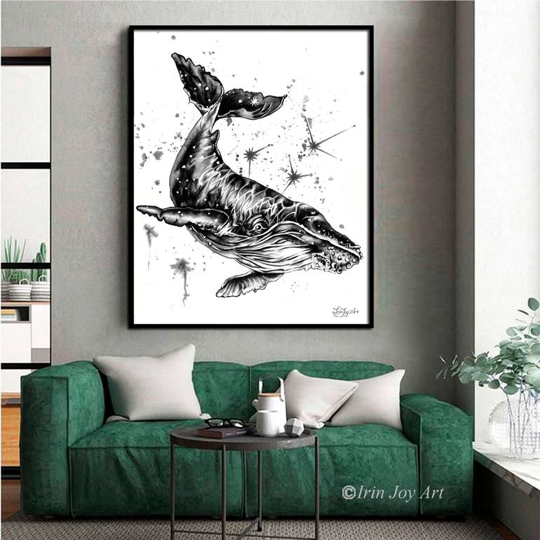 Original Abstract Animal Printmaking by Irinjoyart Art